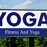 Yoga Fitness Sign Art Print