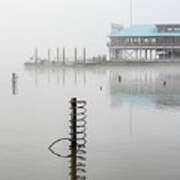 Yonkers Pier In Thick Fog Art Print
