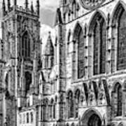 York Minster In Monochrome Art Print