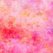 Yowi - Artistic Colorful Abstract Pink Yellow Watercolor Painting Digital Art Art Print