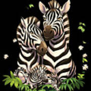 Zebra Stripes Mystery Art Print