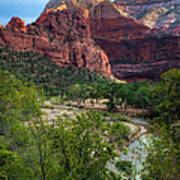 Zion Canyon And The Virgin River Art Print