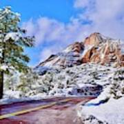 Zion Mount Carmel Hwy-east Zion Art Print