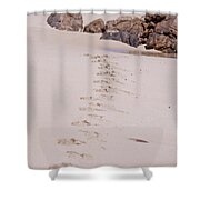 Footprints In The Sand Shower Curtain