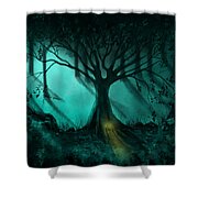 Forest Light Ethereal Fantasy Landscape  Shower Curtain