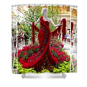 Red Dress at Macy&#39;s Shower Curtain for Sale by Alice Gipson