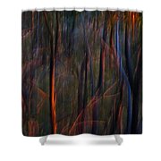Ghost Trees At Sunset - Abstract Nature Photography Shower Curtain by Michelle Wrighton