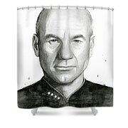 Captain Picard Shower Curtain Captain Picard Shower Curtain