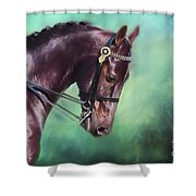 Dressage Dreams Shower Curtain by Michelle Wrighton