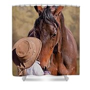 Gentle Giant Shower Curtain by Michelle Wrighton