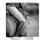 Outside Leg Shower Curtain by Michelle Wrighton