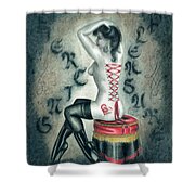 Piercing Pleasure Shower Curtain Piercing Pleasure Shower Curtain