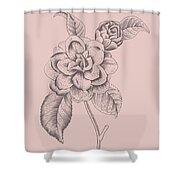 Camellia Blush Pink Flower Shower Curtain Camellia Blush Pink Flower Shower Curtain