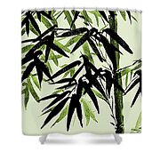 Bamboo - olive green Shower Curtain for Sale by Birgit Moldenhauer