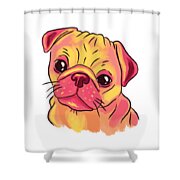 Fizzgig Designorama Home Collection Pug Dog Breed Original Watercolor Design Throw Pillow Multicolor 16x16