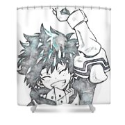 L Ryuzaki Shower Curtain by Jacky Cee - Pixels
