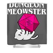 Dungeon Meowster Funny Nerdy Cat D20 Dice RPG Gamer T-Shirt 