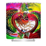 Hearty Spicy Sea Turtle Shower Curtain