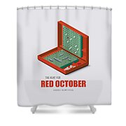 The Hunt for Red October - Alternative Movie Poster Shower Curtain The Hunt for Red October - Alternative Movie Poster Shower Curtain