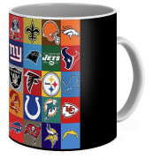 National Football League Background Logos Teams Coffee Mug by Movie Poster  Prints - Pixels
