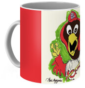 St Louis Cardinals Fredbird Mascot Coffee Mug by Geraldine