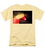 Wild Horse Abstract In Orange And Yellow Men's T-Shirt (Regular Fit) by Michelle Wrighton