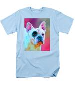 Vibrant French Bull Dog Portrait Men's T-Shirt (Regular Fit) by Michelle Wrighton