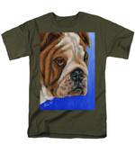 Beautiful Bulldog Oil Painting Men's T-Shirt (Regular Fit) by Michelle Wrighton