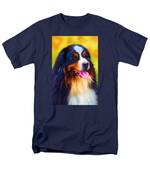 Colorful Bernese Mountain Dog Painting Men's T-Shirt  (Regular Fit) by Michelle Wrighton