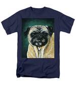 This Is My Happy Face - Pug Dog Painting Men's T-Shirt  (Regular Fit) by Michelle Wrighton
