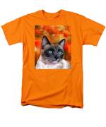 Fire And Ice - Siamese Cat Painting Men's T-Shirt (Regular Fit) by Michelle Wrighton