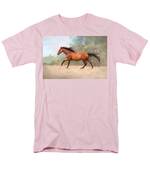 Galloping Thoroughbred Horse Men's T-Shirt  (Regular Fit) by Michelle Wrighton
