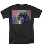 Rainbows And Sunshine - Newfoundland Puppy Men's T-Shirt (Regular Fit) by Michelle Wrighton