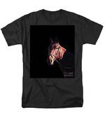 Bay On Black - Horse Art By Michelle Wrighton Men's T-Shirt (Regular Fit) by Michelle Wrighton