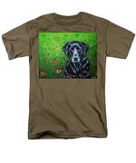 Poppy - Labrador Dog In Poppy Flower Field Men's T-Shirt (Regular Fit) by Michelle Wrighton