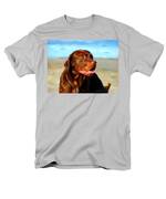 Bosco At The Beach Men's T-Shirt  (Regular Fit) by Michelle Wrighton