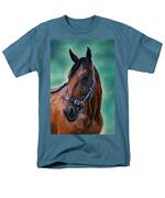 Tommy - Horse Painting Men's T-Shirt  (Regular Fit) by Michelle Wrighton