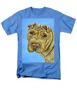 Beautiful Shar-pei Dog Portrait Men's T-Shirt (Regular Fit) by Michelle Wrighton