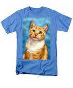 Sweet William Orange Tabby Cat Painting Men's T-Shirt (Regular Fit) by Michelle Wrighton