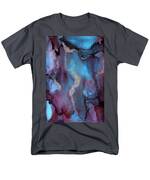 Singularity Purple And Blue Abstract Art Men's T-Shirt  (Regular Fit) by Michelle Wrighton