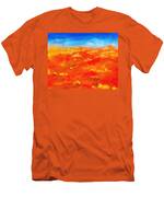 Vibrant Desert Abstract Landscape Painting Men's T-Shirt (Athletic Fit)