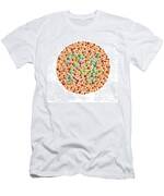 Ishihara Color Blindness Test T-Shirt by Wellcome Images - Fine 