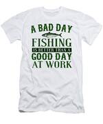 Funny Fishing Hoodie A bad day fishing is better than work all sizes and colours 