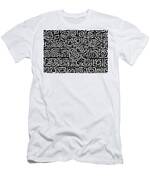 Seamless Egyptian Motif Or Greek Key Pattern Of Wonky Hand Drawn Black Ink Spiral Square Lines On Transparent Background Simple Abstract Blender Texture In A Bold Whimsical Doodle Line Art Style T-Shirt Seamless Egyptian Motif Or Greek Key Pattern Of Wonky Hand Drawn Black Ink Spiral Square Lines On Transparent Background Simple Abstract Blender Texture In A Bold Whimsical Doodle Line Art Style T-Shirt