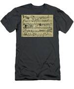 Mozart Score Written When 8 Years Old T-Shirt