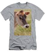 Jersey Cow Portrait Men's T-Shirt (Athletic Fit)