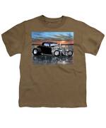 Black 34 Ford 3 Window Coupe Hiboy Painting by Parry Johnson - Fine Art ...