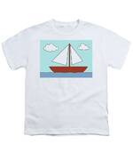 Simpsons Boat Picture Youth T-Shirt