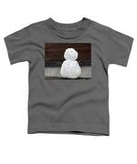 Zen Fence Sitting Mini Snowman by Shawn O'Brien