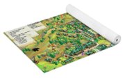 Camp Rockmont Map Illustration Yoga Mat Camp Rockmont Map Illustration Yoga Mat